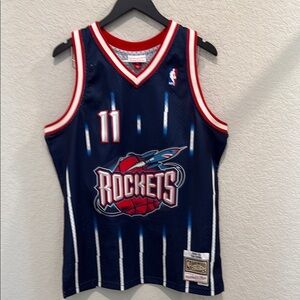 Men's Yao Ming Navy Houston Rockets 2002/03 Hardwood Classics Authentic Size L